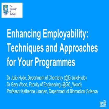 Enhancing Employability: Techniques and Approaches for Your Programme