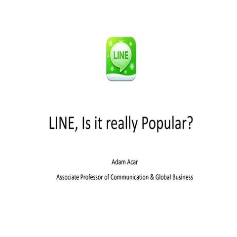Line in Japan, is it really popular?