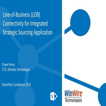 Line of Business Connectivity for Integrated Strategic Sourcing Application
