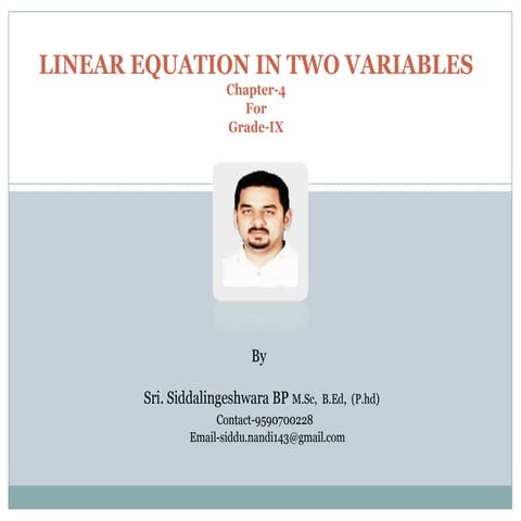 Liner equation two variables