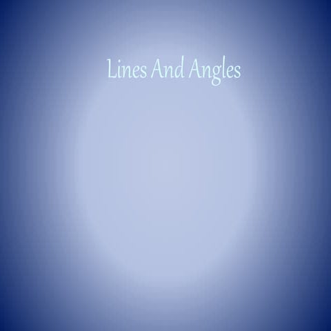Lines and angles