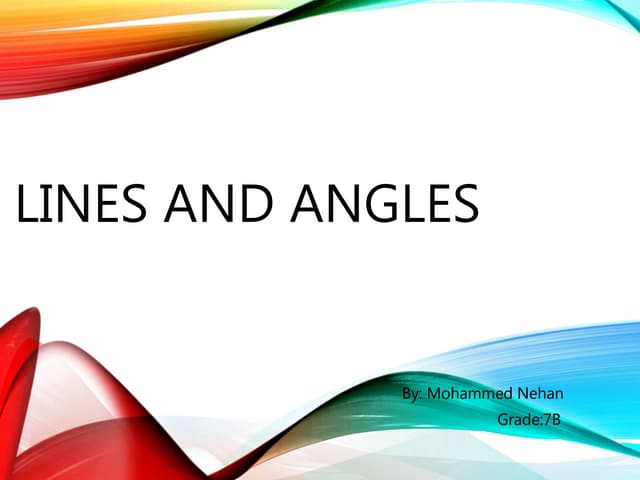 Lines And Angles Ppt Lines And Angles Ppt