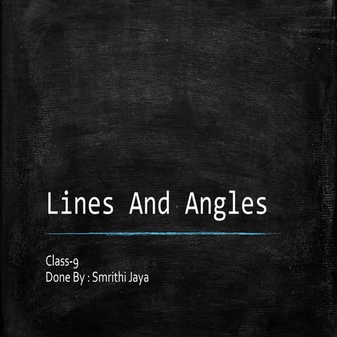 Lines and angles Class 9 _CBSE
