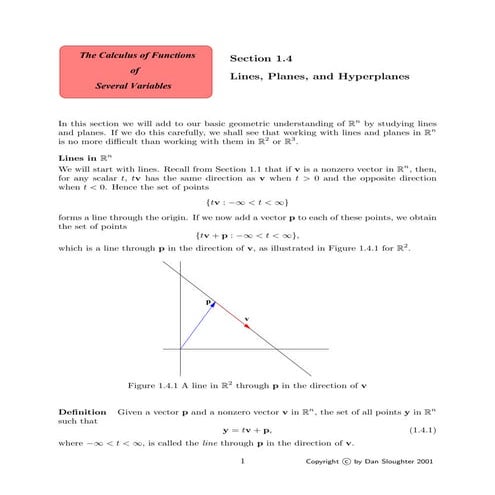 Lines, planes, and hyperplanes