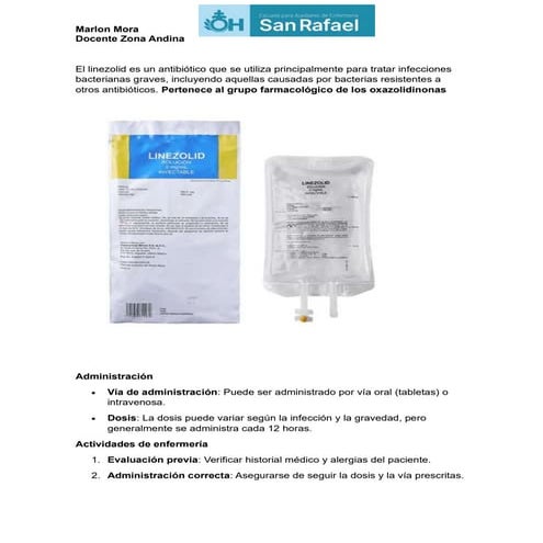 Linezolid uso en uci, actividades de enfermeria | PDF