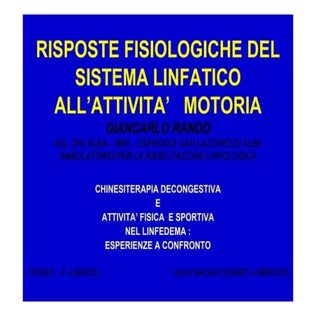 Linfedema torino 4 e 5  marzo   rando giancarlo [modalità compatibilità]