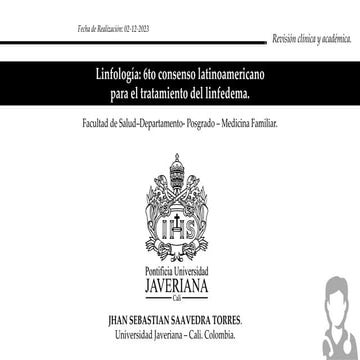 Linfología 6to consenso latinoamericano.