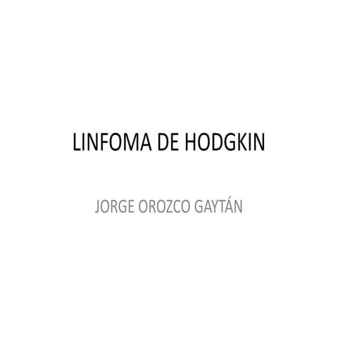 Linfoma de hodgkin