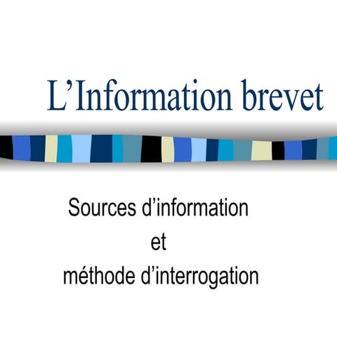 L’Information Brevet Scd
