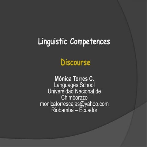 Ling. competence discourse 2