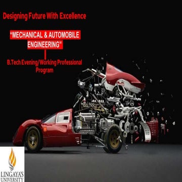 B.Tech. Mechanical & Automobile  Engineering (Lateral Entry)