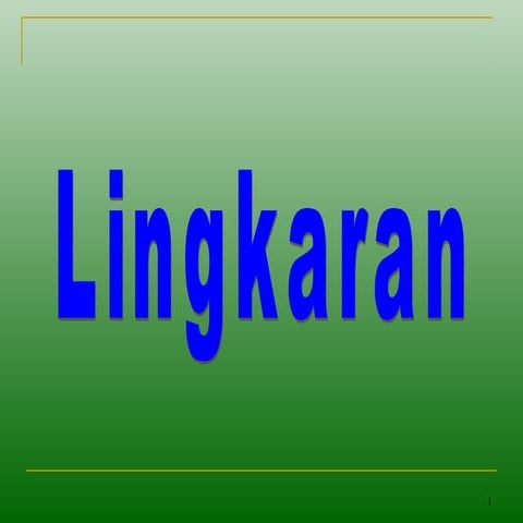 Matematika wajib "Lingkaran"