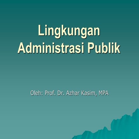 Lingkungan administrasi publik