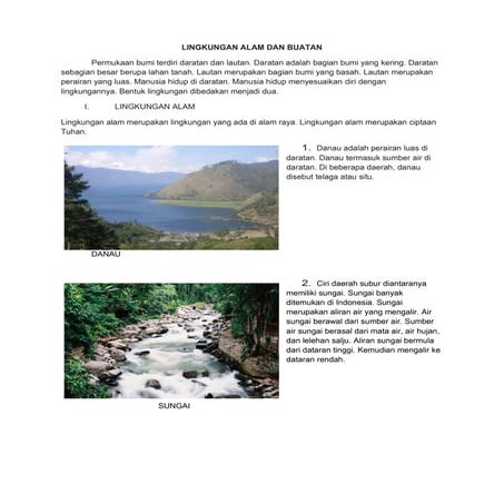 Lingkungan alam dan buatan