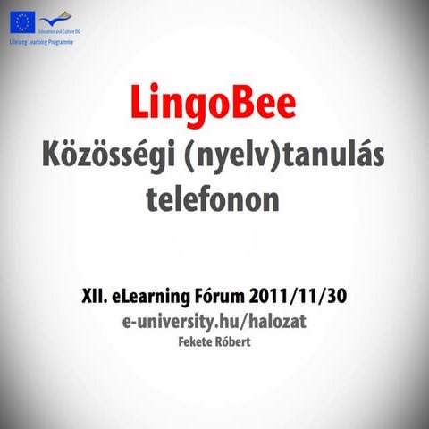Lingobee- XII. eLearning fórum