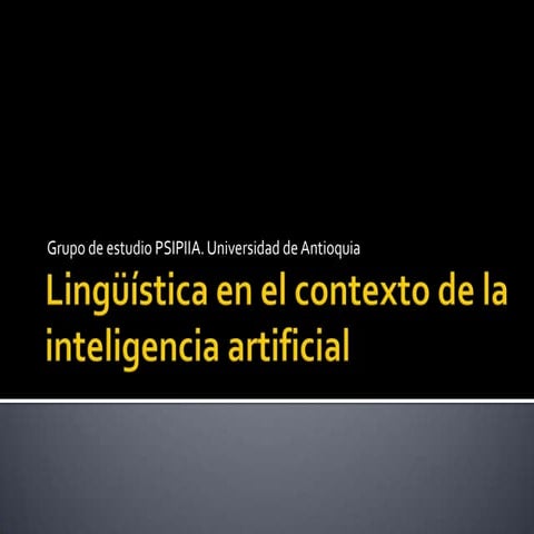 Lingüística e inteligencia artificial