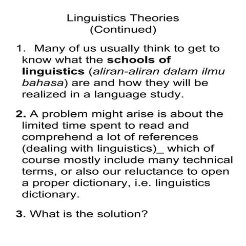 Linguistics Theories MPB 2014  Progressive-edu.com