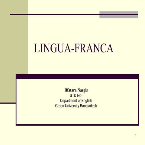 Lingua franca