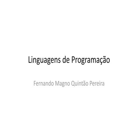 Linguagem de programação | PPT
