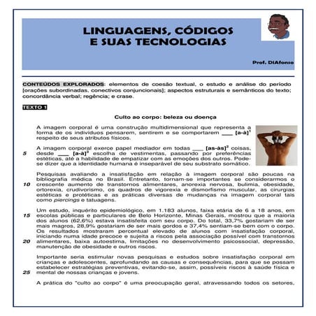 Linguagens, Códigos e suas Tecnologias - LP5