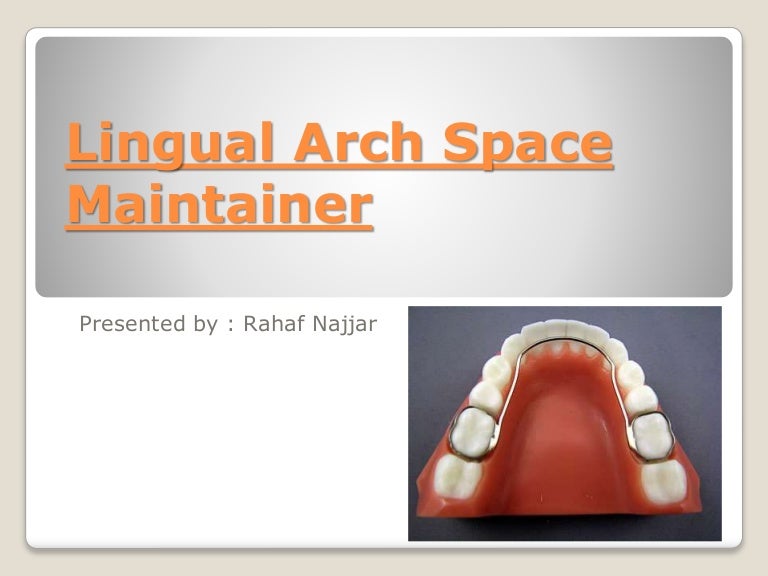 Lingual arch space maintainer