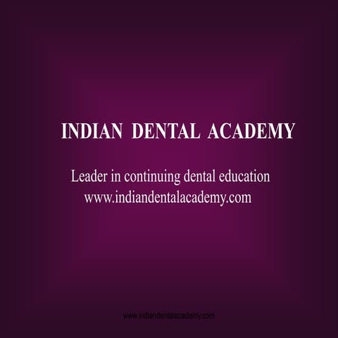 Lingual orthodontics /certified fixed orthodontic courses by Indian dental ac...