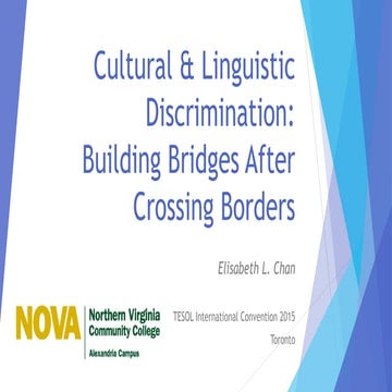 Cultural and Linguistic Discrimination TESOL 2015