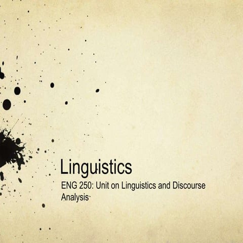 Linguistics