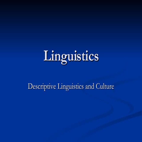 Linguistics