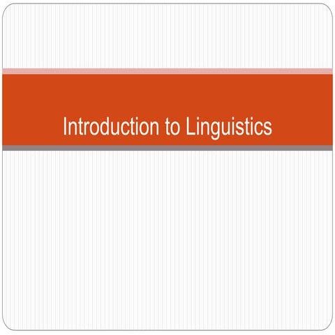 Linguistics