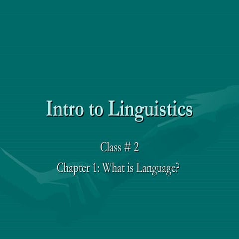 Introduction to linguistic class presentation