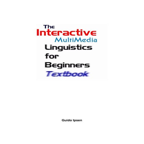 Linguistics for beginners