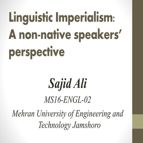 Linguistics imperialism