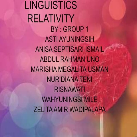 Linguistics relativity