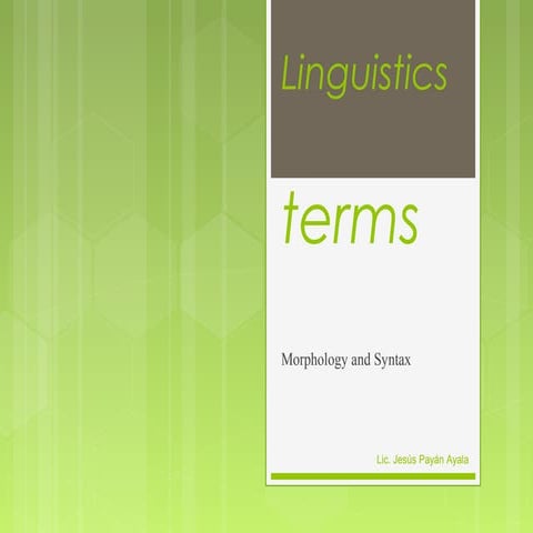 Linguistics terms