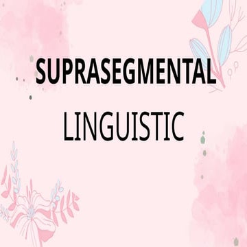 Stress and intonation | PPT