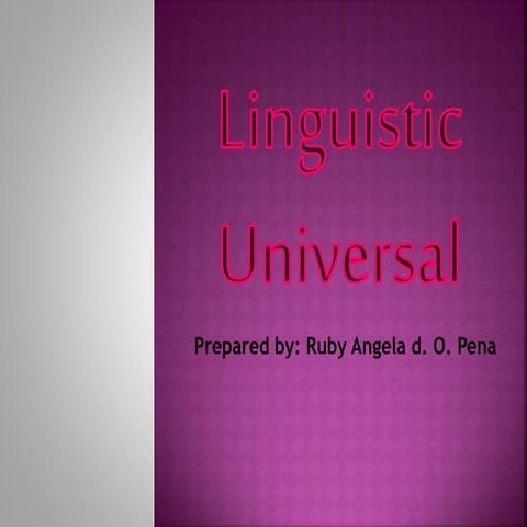 Linguistic Universal