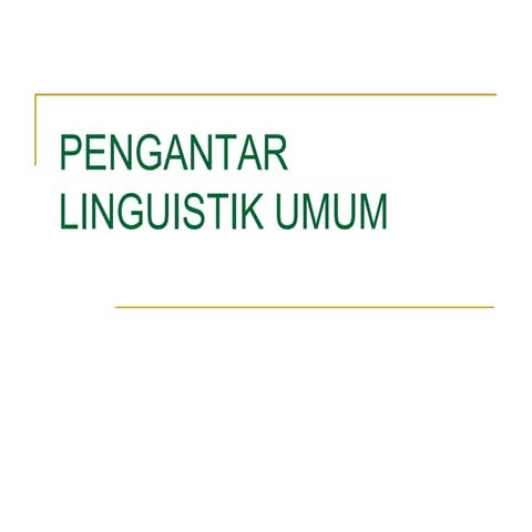 Linguistik fonologi 