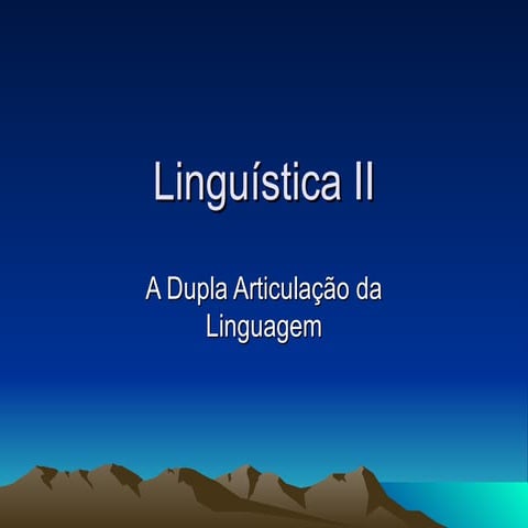 Linguística ii