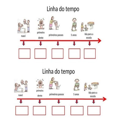 atividades sobre a linha do tempo para alunos do 1 ano | DOCX