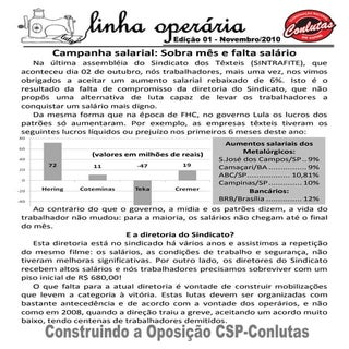 Linha Operária Nº 01
