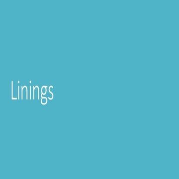 Install lining, panelling and moulding - Linings presentation
