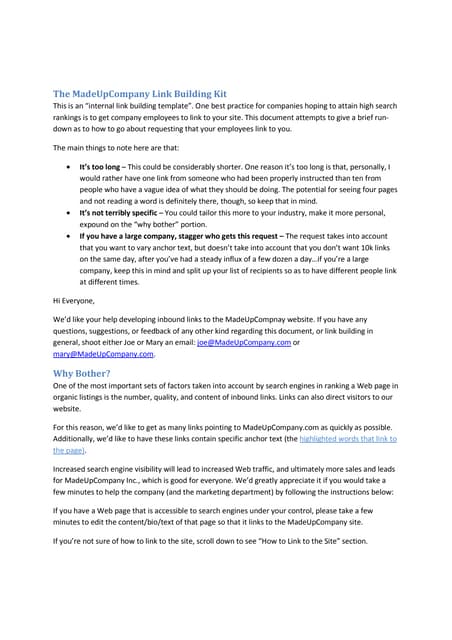 Free Link Building Kit