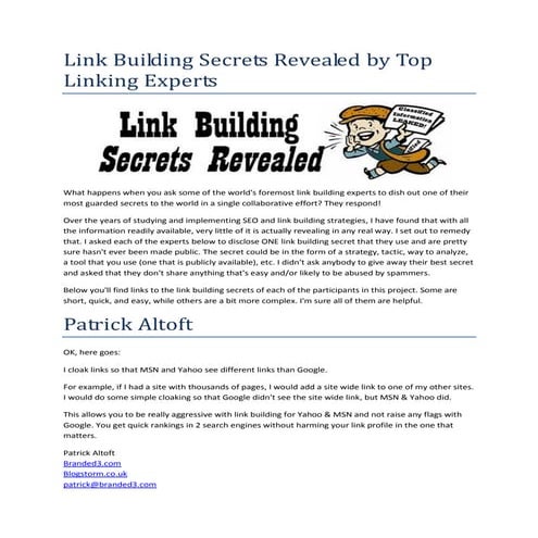 Link building-secrets