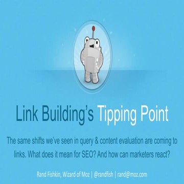 Link building SEO tipping point