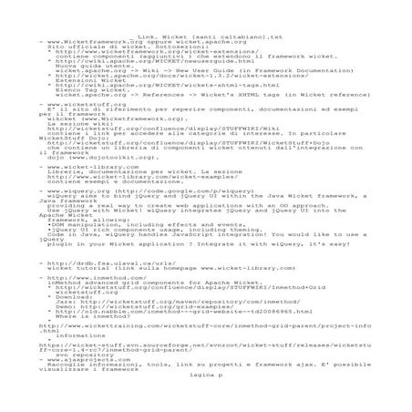   Link. wicket [santi caltabiano].txt   blocco note