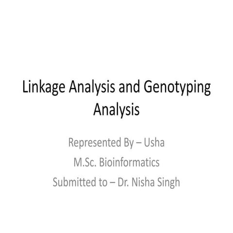Linkage analysis