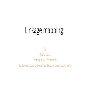 Linkage mapping