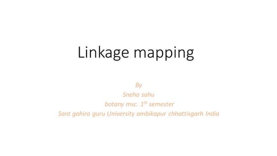 How to solve linkage map problems | PPT