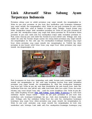 agen slot sabung ayam